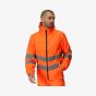 Regatta Men's Hi-Vis Pro Waterproof Reflective Packaway Work Jacket