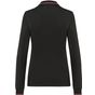 Kariban Polo maille piquée manches longues femme black/red/white