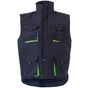 Velilla Gilet matelassé bicolore multipoches navy/lime