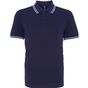 Asquith & Fox Polo passepoilé coupe classique homme - col contrasté navy/cornflower