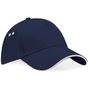 Beechfield Casquette Ultimate 5 panneaux à visière sandwich navy/putty