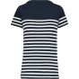 Kariban T-shirt marin col rond Bio femme navy/white_stripe