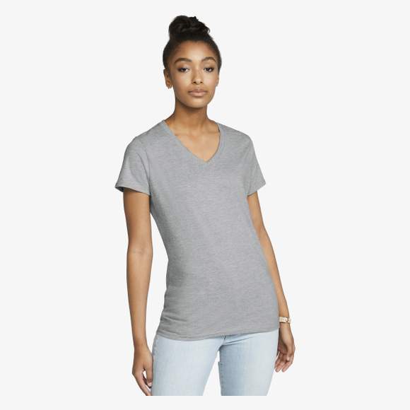Premium Cotton Ladies V-Neck T-Shirt Gildan