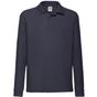 fruit of the loom Long Sleeve 65/35 Polo Kids - bleu_fonce - 9/11