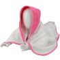 A&R Serviette à capuche pour bébé Babiezz® White / Pink / Pink