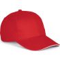 K-up Casquette Baseball avec sandwich - 6 panneaux red/white