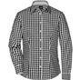 James&Nicholson Ladies´ Checked Blouse black/white