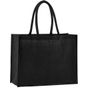Westford Mill Tote bag classique en jute amidonné naturel black/black