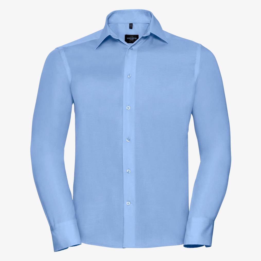 Men’s long sleeve tailored ultimate non-iron shirt Russell Collection