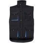 Velilla Gilet matelassé bicolore multipoches black/sky_blue
