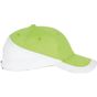 K-up Racing - casquette bicolore 6 panneaux lime/white