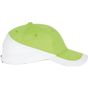 k-up Racing - casquette bicolore 6 panneaux lime/white