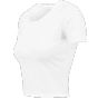 Build Your Brand Ladies Cropped Tee White