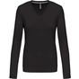 Kariban T-shirt col V manches longues femme dark_grey