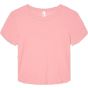 Bella Women's micro rib baby tee solid_pink_blend