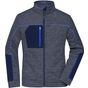 James&Nicholson Ladies´ Structure Fleece Jacket navy_melange/navy/royal