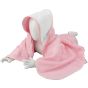 A&R Serviette à capuche pour bébé Babiezz® Light pink / White / White