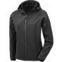 Result Recycled 3-layer printable womens hooded softshell black