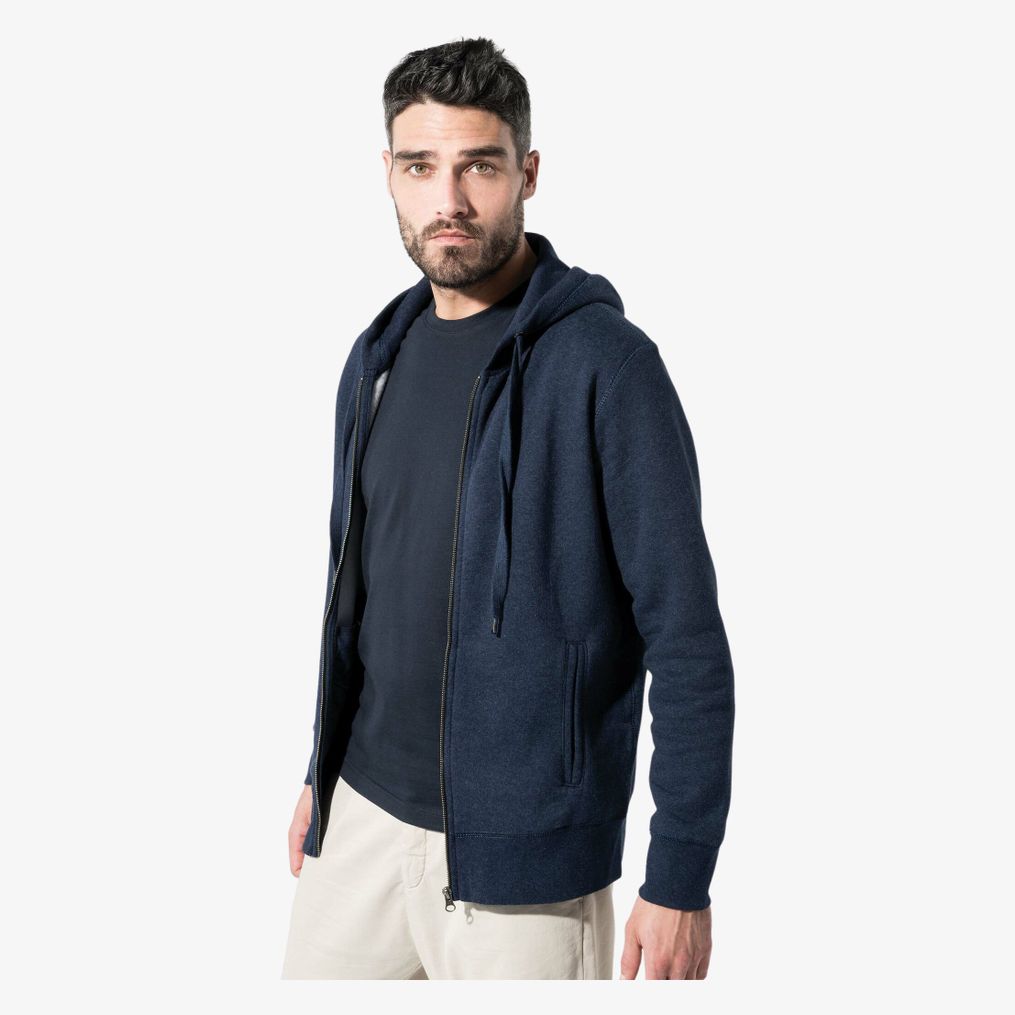 Sweat-shirt BIO zippé capuche homme  kariban