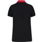 Kariban Polo jersey bicolore femme black/red