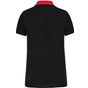 kariban Polo jersey bicolore femme black/red