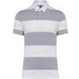 Kariban Polo rayé manches courtes unisexe oxford_grey/white_stripes