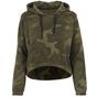 Build Your Brand Ladies Camo Cropped Hoody olive_camo