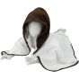 A&R Serviette à capuche pour bébé Babiezz® White / Chocolate brown / Chocolate brown