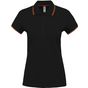 Kariban Polo manches courtes femme black/red/yellow