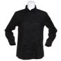 kustom kit Promotional Ladies Long Sleeve Oxford Blouse black