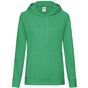fruit of the loom Lightweight Hooded Sweat Lady-Fit vert_kelly