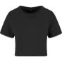 New Morning Studios Ladies cropped tee black