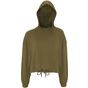 TriDri Tridri® sweat à capuche oversize court femme olive