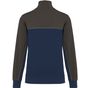 WK-Designed-To-Work Sweat-shirt écoresponsable col zippé unisexe navy/dark_grey