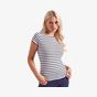 Asquith & Fox T-shirt marinière « coastal » femme à manches courtes