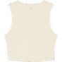 Bella Women's micro rib muscle crop tank solid_natural_blend