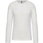 kariban T-shirt homme manches longues encolure ronde - white - S