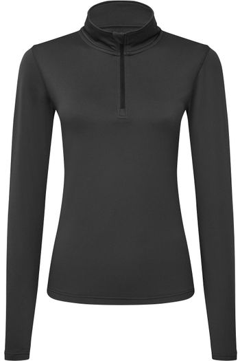 Image produit Top femme en tissu gratté recyclé à ¼ de zip et à manches longues Tridri®