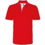 Asquith & Fox Polo contrasté coupe classique homme red/white