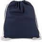Kimood Petit sac à dos en coton bio avec cordelettes navy