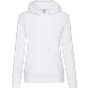 fruit of the loom Ladies classic hooded sweat white