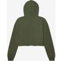 Bella Women's cropped fleece hoodie military_green