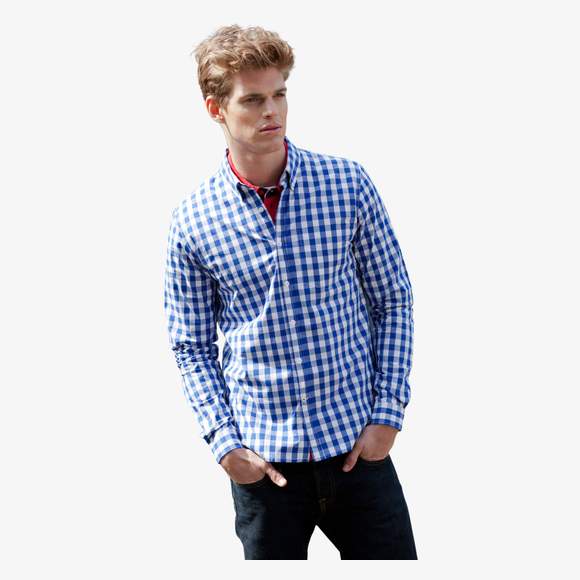 CHECKED COTTON SHIRT  Front Row