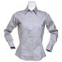 kustom kit Ladies Corporate Oxford Blouse LS - silver_grey - 3XL