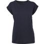 Build Your Brand Ladies Extended Shoulder Tee navy