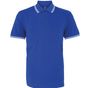 Asquith & Fox Polo passepoilé coupe classique homme - col contrasté royal/white