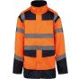 WK Designed To Work Parka de sécurité recyclée 4 en 1 unisexe hi_viz_orange/navy