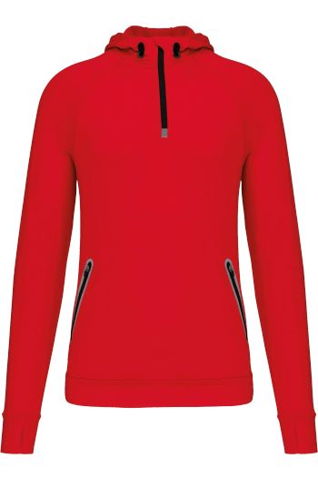 Image produit Sweat-shirt à capuche 1/4 zip sport unisexe