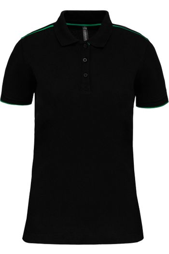 Image produit Polo Day To Day contrasté manches courtes femme