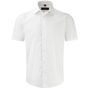 Russell Collection Men’s short sleeve fitted stretch shirt white